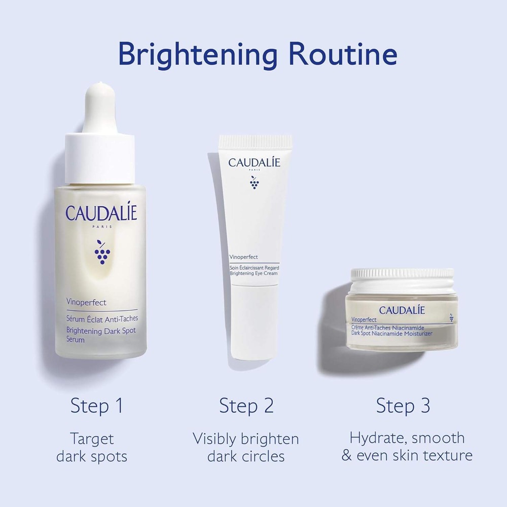 Caudalie Vinoperfect Dark Spot Brightening Set Serum Eye Cream Moisturizer NEW